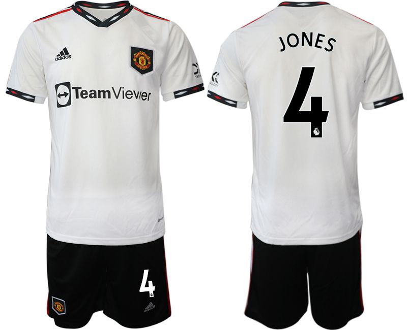 Men 2022-2023 Club Manchester United away white 4 Soccer Jersey